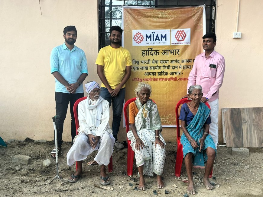 Miam Charitable Trust Partners with Surjagad Ispat private limited support Old Age Home in Allapalli Gadchiroli Maharashtra