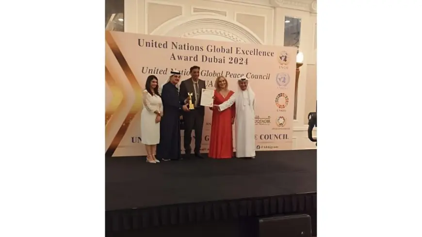 United Nations Global Peace Council in Dubai Presents Excellence Award to Dr. Arpit Chopra Jain