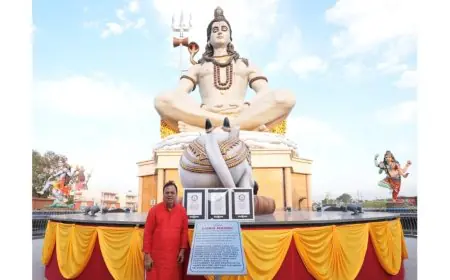 Dr. JC Chaudhry achieves Two Guinness World Records for Largest Trident and Most Viewed Statue Ceremony