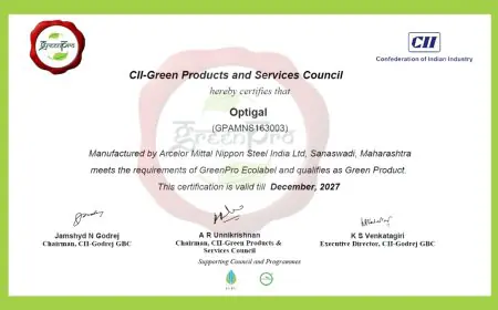 AM/NS India’s Coated Products Secure Prestigious GreenPro Ecolabel Certification as Green Products