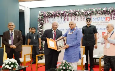Gujarat CM Bhupendra Patel Marks 100 Plus Robotic GI Surgeries at Kaizen Hospital