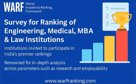 WARF Invites Colleges to Join India’s Top 2025 Ranking Survey for Engineering, Medical, MBA and Law