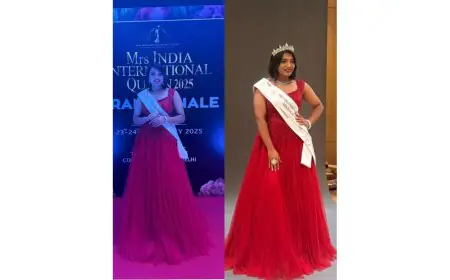 Guntur’s Mule Kavya Won title Mrs India Ambitious Queen At Mrs India International Queen 2025