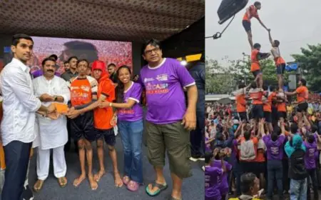 Breaking Barriers, Not Just Handis: Adharica Foundation’s Visually Impaired (Blind) Dahi Handi Pathak Shines and wins Mumbai’s Heart