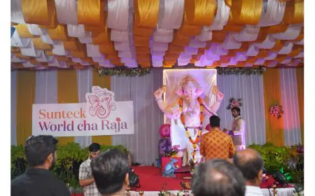 Cultural Performances And Devotion Highlight Sunteck Worldcha Raja Visarjan Festivities
