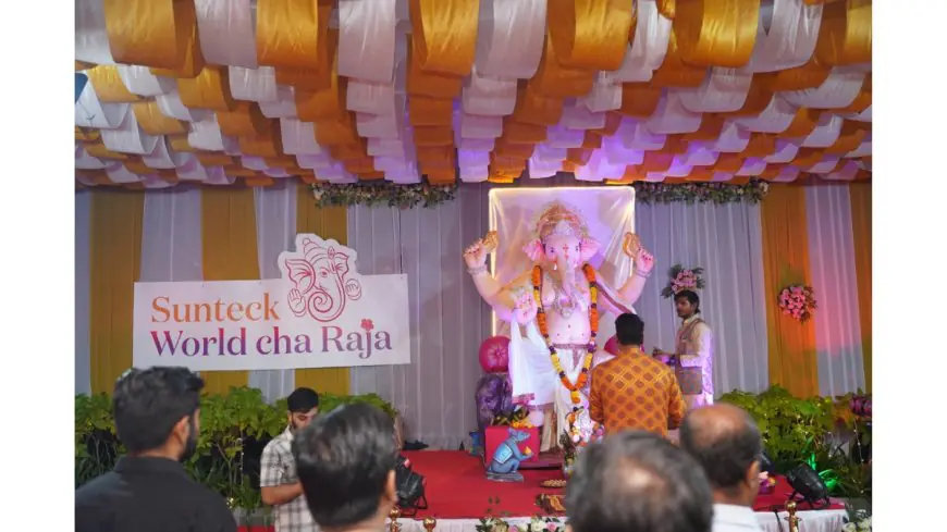 Cultural Performances And Devotion Highlight Sunteck Worldcha Raja Visarjan Festivities