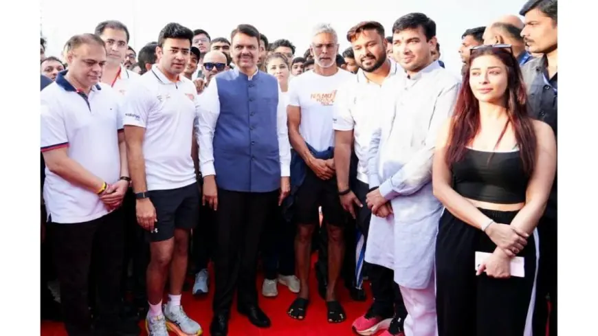 Tajinder Singh Tiwana Leads Historic NaMo Yuva Run on Mumbai’s Coastal Road Promenade to Celebrate PM Modi Ji’s 75th Birthday