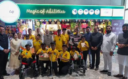 Prime Minister Narendra Modi Visits Mitti Cafe at Adani’s Navi Mumbai International Airport (NMIA), Celebrating Inclusion and Empowerment
