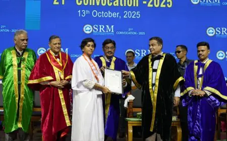 SRMIST shines at the 21st Convocation, awards 15k degrees and Honoris Causa to IIM-A director