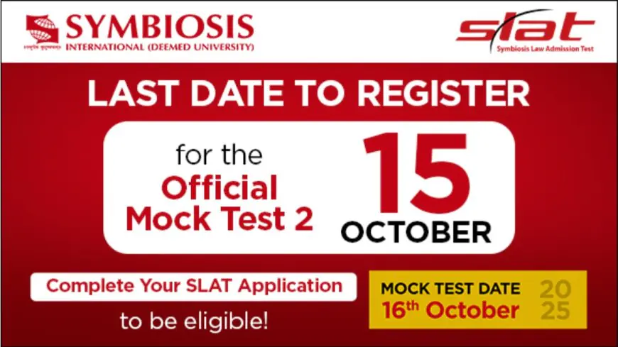 Last Chance to Register for SLAT 2026 Mock Test by 15th October – Complete Your Application Now