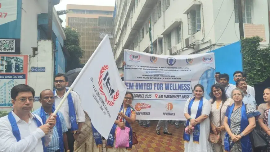 IEM–UEM and Lions Clubs Unite for Wellness Rally at the IT Hubs in Kolkata