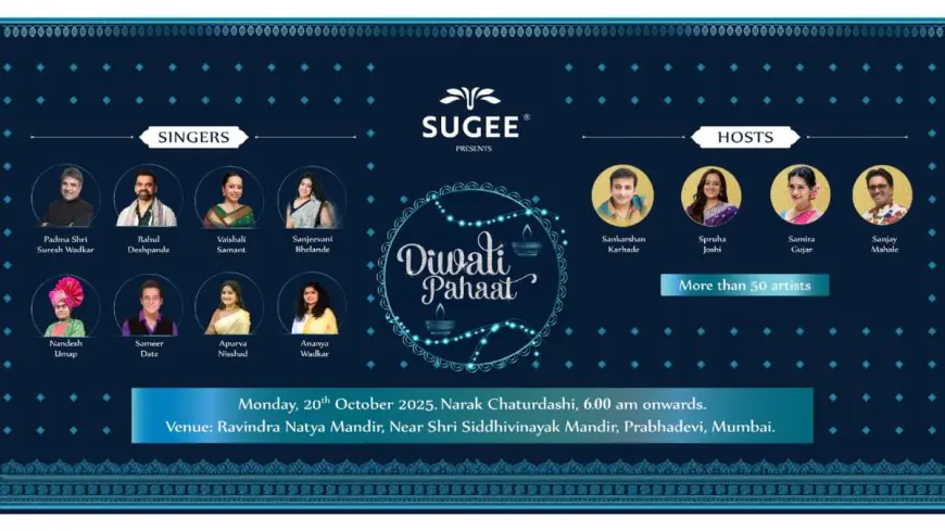 Sugee Group to host the biggest ‘Diwali Pahaat’ musical celebrations on October 20, 2025