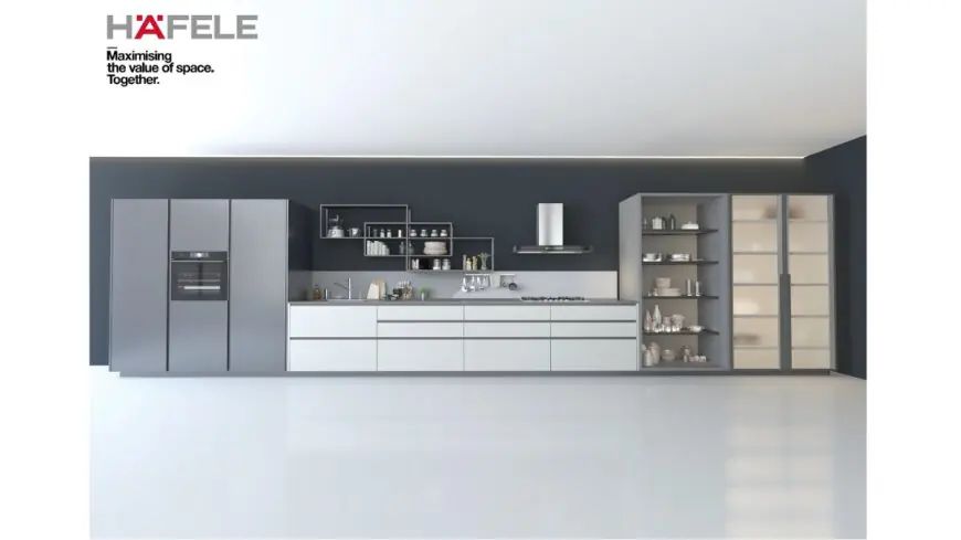 Hafele Profin Aluminium Profile Range Redefines Modern Kitchens with Stack Modular Shelving