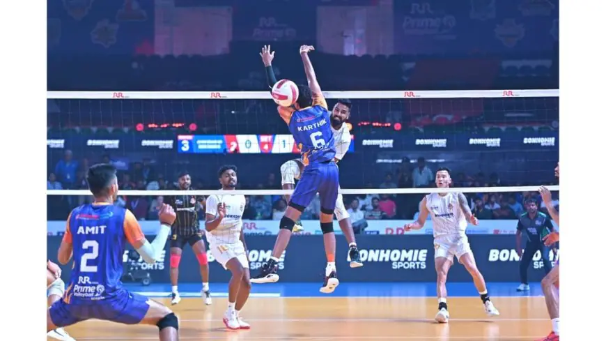 PVL 2025: Ahmedabad Defenders Break Mumbai Meteors Unbeaten Streak with a Thrilling Win
