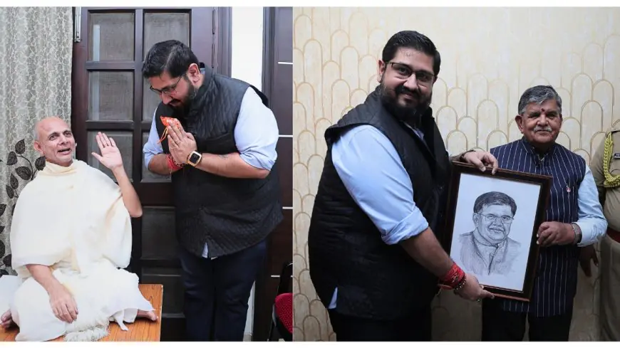 Governor of Punjab and Sahil Luthra Join in Spiritual Dialogue with Shri Hansratna Surishwarji Maharaj Ji