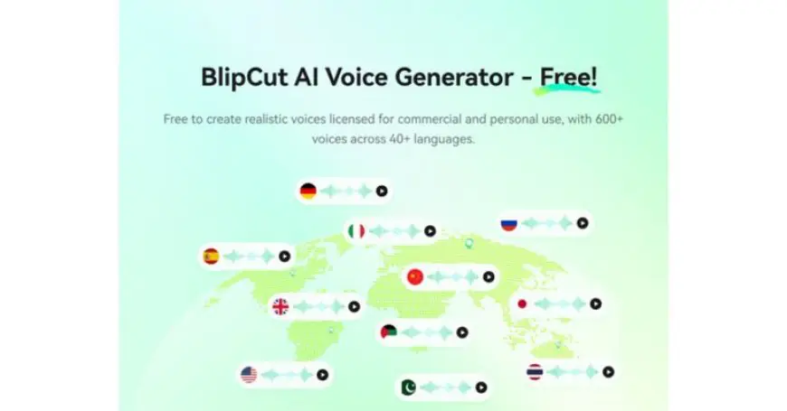 BlipCut Launches Free AI Voice Generator to Create Realistic Commercial Voices