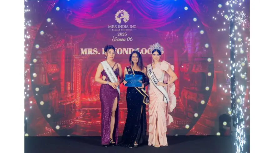 Sushma Shetty Won the title of Beyond Looks at Mrs India inc 2025 Beauty pageant