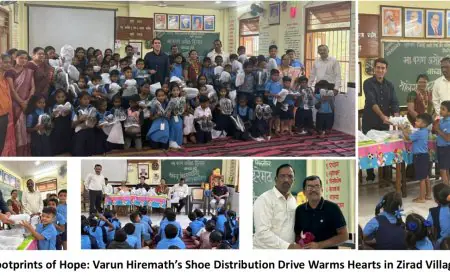 Footprints of Hope: Varun Hiremath’s Shoe Distribution Drive Warms Hearts in Zirad Village