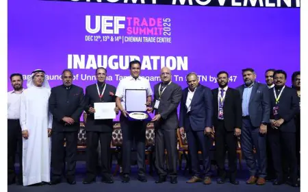 Historic MoU signed between UEF and UNSDC at the UEF Trade Summit 2025 Inaugurated by the Hon’ble Minister for Industries, GoTN, Thiru TRB Rajaa