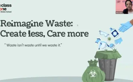 Students at The Class Of One Drive Sustainability Message Through Environmental Assembly