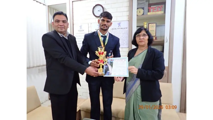IPS Academy’s Vishal Dhakad Wins Gold at World Raw Powerlifting Championship