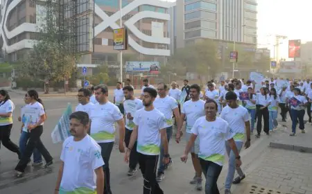 Sterling Hospitals Sindhubhavan Unit Spearheads Cancer Awareness Walkathon with Rotary Club