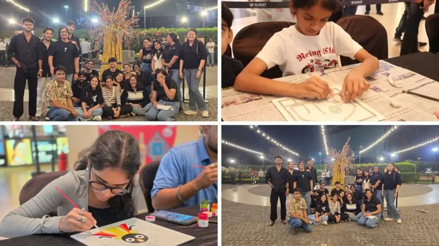 IDT Students Showcase Unique Creativity in Surat: Futuristic Tree Based on “Future is Now” Theme Becomes Major Attraction Lippan Art Workshop Held on 22 February; Bandhej Workshop Scheduled for 28 February