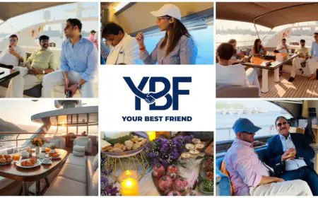 Entrepreneurs Gather for a Luxury Networking Sundowner on a Ferretti 880 Yacht in Mumbai