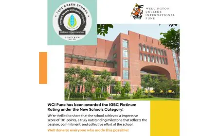 Wellington College International Pune Awarded IGBC Platinum Rating for Green Schools