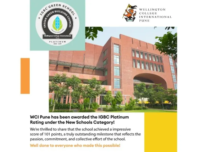 Wellington College International Pune Awarded IGBC Platinum Rating for Green Schools