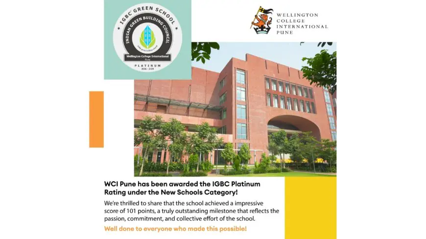 Wellington College International Pune Awarded IGBC Platinum Rating for Green Schools