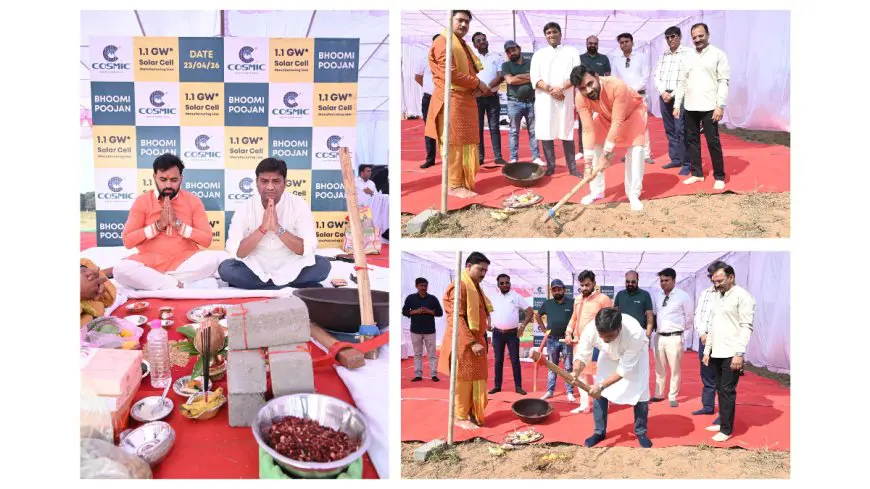 Cosmic PV Power Limited Perform Bhumi Poojan ceremony for 1.1 GW Solar Cell Manufacturing Unit at Narmada Puram, Madhya Pradesh